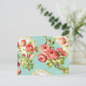   Chic Floral Briefkaart (Staand voorkant)