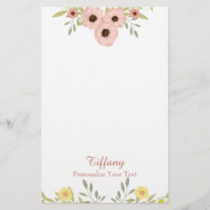 Chic Floral Briefpapier