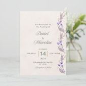 Chic Floral bruiloft uitnodiging (Staand voorkant)