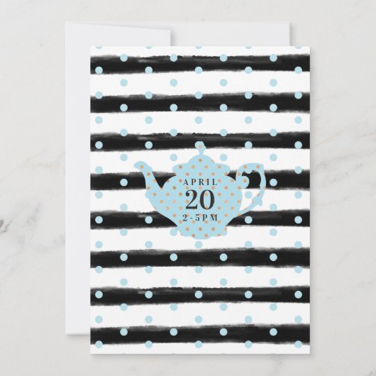 Chic Floral Bunch Party Boy Baby shower Kaart (Achterkant)