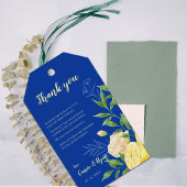 Chic Floral Citrus Citrus bruiloft Bedankt Bericht Cadeaulabel