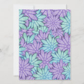 Chic Floral Color Combo Wedding Kaart (Achterkant)