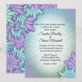 Chic Floral Color Combo Wedding Kaart (Voorkant / Achterkant)