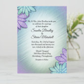 Chic Floral Color Combo Wedding Kaart (Staand voorkant)