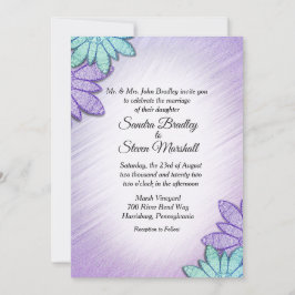 Chic Floral Color Combo Wedding Kaart