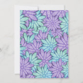 Chic Floral Color Combo Wedding Kaart (Achterkant)