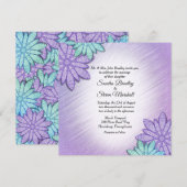 Chic Floral Color Combo Wedding Kaart (Voorkant / Achterkant)