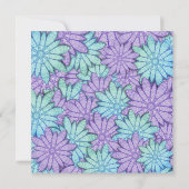 Chic Floral Color Combo Wedding Kaart (Achterkant)