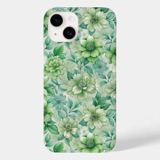 Chic Floral Damask Sage Green Case-Mate iPhone Case (Achterkant)