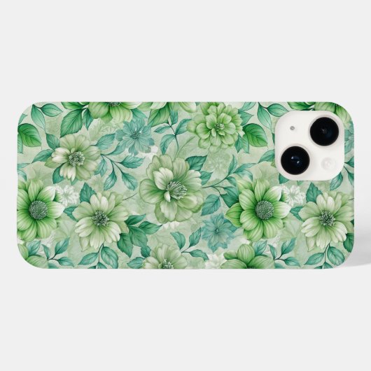 Chic Floral Damask Sage Green Case-Mate iPhone Case (Achterkant (horizontaal))