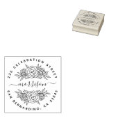 Chic Floral de Naam van het Manuscript van de Doua Rubberstempel (Gestempeld)