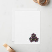 Chic Floral Design Mini Note-kaarten Notitiekaartje (Voorkant / Achterkant in situ)