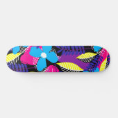 Chic Floral & Dot Pattern met Bladeren Persoonlijk Skateboard (Horizontaal)