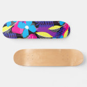 Chic Floral & Dot Pattern met Bladeren Persoonlijk Skateboard (Horizontaal)