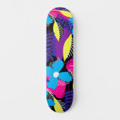 Chic Floral & Dot Pattern met Bladeren Persoonlijk Skateboard (Voorkant)