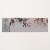 Chic Floral Elegant Damask Yogamat (Achterkant (horizontaal))