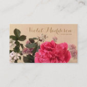 Chic Floral Event Planner Visitekaartje (Voorkant)