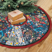 Chic Floral Faux Patchwork Christmas Tree custom Kerstboom Rok
