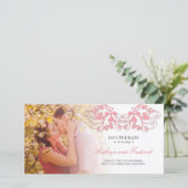  Chic Floral Flourish Save the Date Wedding (Staand voorkant)
