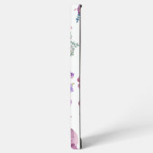 chic floral foliage purple blooming flowers samsung galaxy hoesje (Linkerkant)