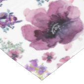chic floral foliage purple blooming flowers tafelkleed (Gekanteld)