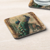 chic floral frans moderne  vredesmacht drankjes onderzetter (Linkerzijde)