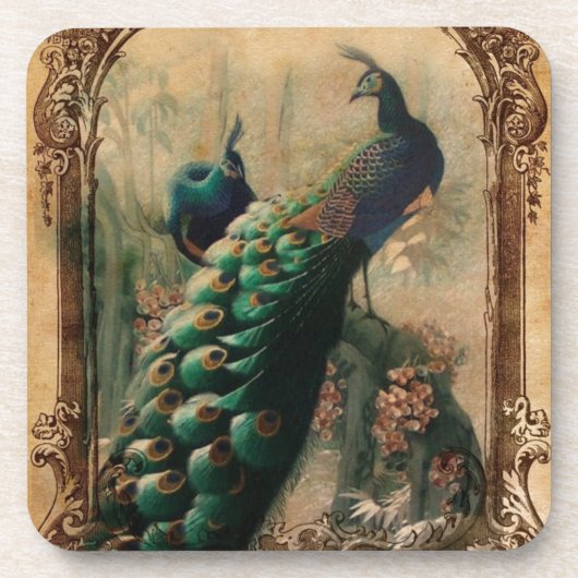 chic floral frans moderne  vredesmacht drankjes onderzetter (Voorkant)