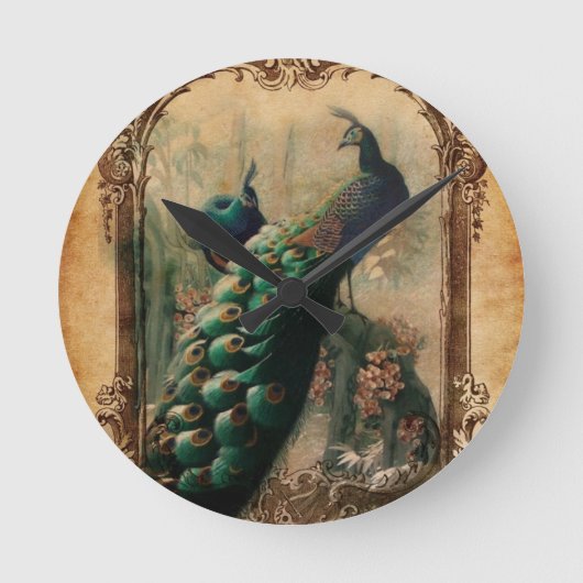 chic floral frans moderne  vredesmacht ronde klok (Voorkant)