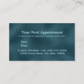 Chic floral glittery Blauwgroen Turquoise gold mon Afsprakenkaartje (Achterkant)