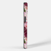 Chic floral glittery Paars roze Silver Monogram Case-Mate iPhone Case (Achterkant / Rechts)