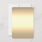 Chic Floral Goud Lijst Champagneglas RSVP Kaart (Achterkant)