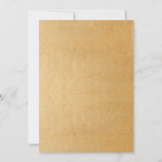 Chic Floral Gouden Paar Trouwdouche Kaart (Achterkant)