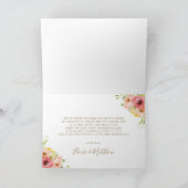 Chic Floral Hete Luchtballon Dieren Baby shower Bedankkaart (Binnen)