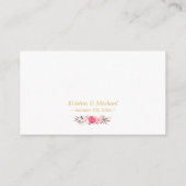 Chic Floral Instagram Hashtag Wedding Insert Kaart (Achterkant)