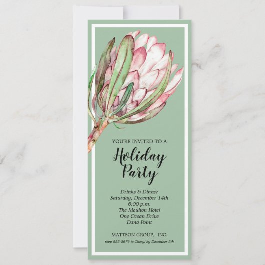 Chic Floral kerstfeest Kaart (Voorkant)