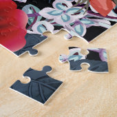 Chic Floral Kingfisher Birds Legpuzzel (Zijkant)