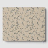 Chic Floral Laurel Wreath Monogram Vrijgezellenfee Gastenboek (Achterkant)