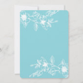 Chic Floral Magnolia Branch | Bleek blauw | Wedden Kaart (Achterkant)