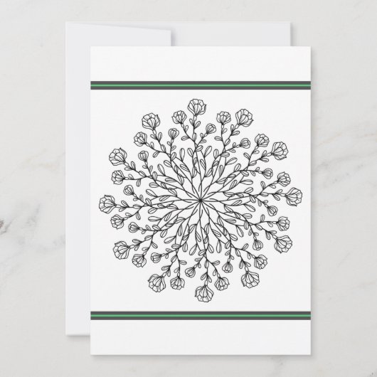 Chic Floral Mandala Kaart (Achterkant)