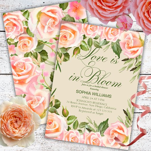 Chic Floral Mimosa Bar Vrijgezellenfeest Tafelbord Poster