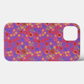 Chic Floral Miniprint op Blue iPhone 6 Xtreme Hoes (Achterkant (horizontaal))