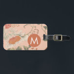 Chic Floral Monogram Bagagelabel<br><div class="desc">Stijlvolle florale afdruk met monogram initiaal. Een perfect aangepast cadeau of accessoire.</div>