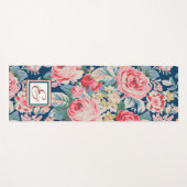  Chic Floral Monogram - Gepersonaliseerd Yogamat (Voorkant (horizontaal))