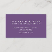 Chic Floral Monogram | Paarse vlinder Visitekaartje (Achterkant)