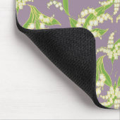 Chic Floral Mousepad: Lelies van de vallei, Mauve Muismat (Hoek)