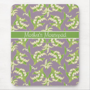 Chic Floral Mousepad: Lelies van de vallei, Mauve Muismat