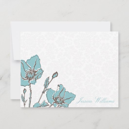 Chic Floral Note-kaarten Notitiekaartje (Voorkant)