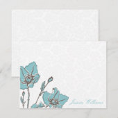 Chic Floral Note-kaarten Notitiekaartje (Voorkant / Achterkant)