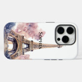 Chic Floral Paris Eiffeltoren Case-Mate iPhone Case (Achterkant (horizontaal))