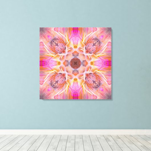 Chic Floral Pattern Canvas Afdruk (Insitu (Houten vloer))